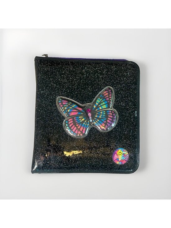 Lisa Frank Other - Lisa Frank Y2K Butterfly Glitter Zip Binder Trapper Keeper Organizer Vintage Vtg